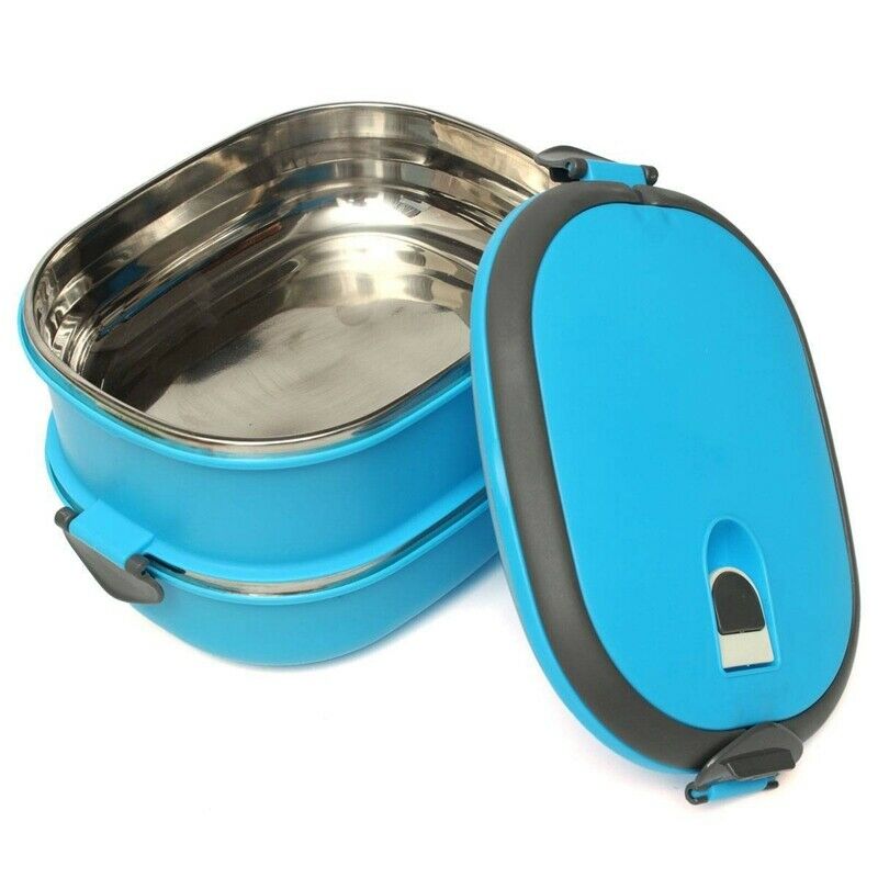 Compact Lunch Box Stainless Steel Two Layers Warmbox Bento Box Picnic Box s T4V7