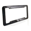 One Pair Car License Plate Frame cover Black Carbon Fiber Printed 31*16cm RTC