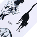 Waterproof Temporary Tattoo Stickers BlackCat Water Transfer flash tatoo fake3C