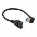 USB 3.0 Right Angle 90degree Extension Cable Male to Female Adapter Cord, 2