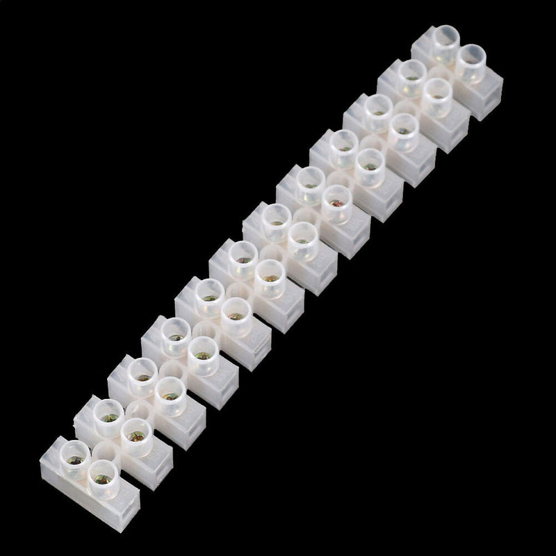 10A Electrical Wire Connection 12Position Barrier Terminal Strip Block JR
