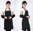 BlACK Women Solid Cooking Kitchen Restaurant Bib Apron Dress with Pocket Gift ME