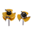 Tongue & Groove Bits-2Pcs Matched Router Set 1/4inch Shank Woodworking Tools