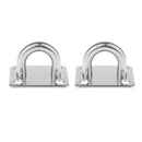 2x M10 Pad Eye Plate Stainless Hook Marine Deck Hinge Hardware Staple 6x4.5cm