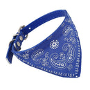 Adjustable Pet Dog Collar Cat Neck Scarf Bandana Collars Blue L8Y5