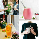 Drinking Straws Reusable Telescopic Stainless Steel Metal Straw Foldable wi R9R2