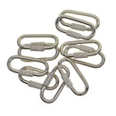 10Pcs Stainless Steel D Shape Camping Link Lock Buckle Hook Keychain, Lock