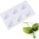6 Cavity Leaf Shape Silicone Soap Mold DIY Handmade Soap Making Molds Cake MoSE