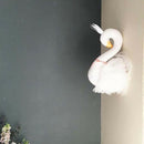 Swan Wall Sculpture Hanging Ornament Kids Plush Toys Wedding Xmas Gift White
