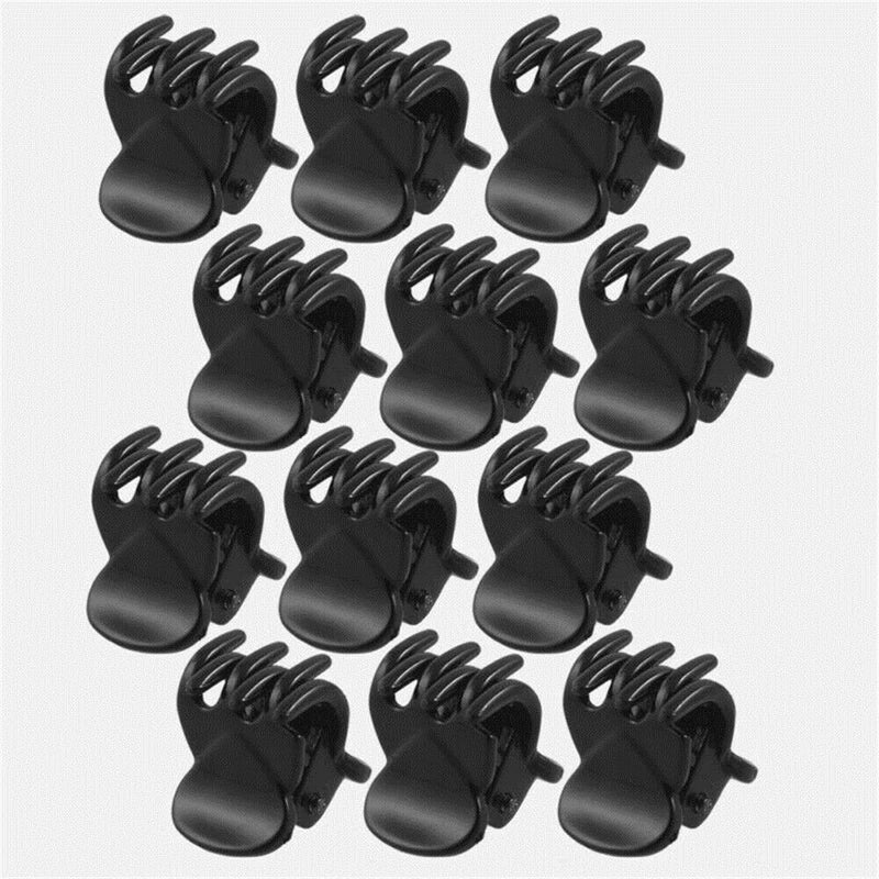 Fashion Women 12pcs Black Plastic Mini Hairpin 6 Claws Girls Hair Clip Clamp NEW