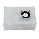 2X(Transparent Acrylic Case Enclosure Box with Cooling Fan for Raspberry Pi