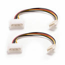 2Pcs Computer Power Supply 4-pin Male To Female Extension Cable Wire Core Cable