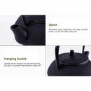 Style Cast Iron Kettle Teapot Comes With Strainer Tea Pot 300ml (Black)