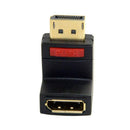 90 Degree Up Angled DP DisplayPort Male to Female Extension Adapter