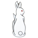 Creative White Rabbit Brooch Evil Animal Bunny Enamel Pins Metal Buckle Pin