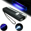 Handheld Uv Black Light Ultraviolet Lamp with Torch Portable Money Detector W1S2