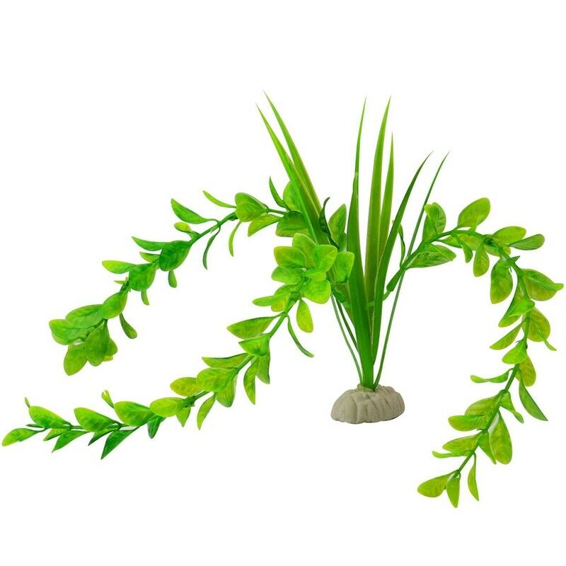 Fish Tank Decoration 6Pcs/Bag,12inch High The Times Green Artificial Aquati