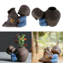2pcs Buddha Zisha Teapet on Kung Fu Tea Tray Kept By Collectors and Tea Fans