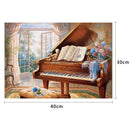 Piano DIY Full Drill Round Diamond Painting Embroidery Kits Cross Stitch
