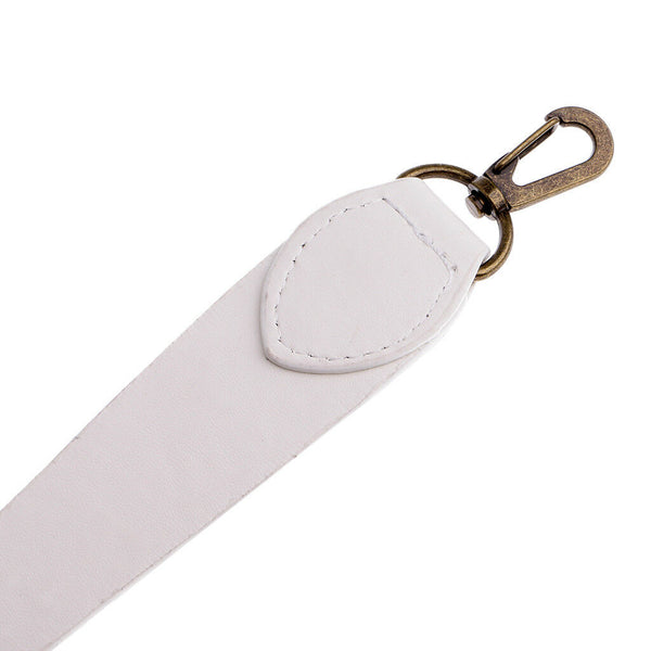 Short PU Leather Handheld Handbag Purse Bag Strap Handle Replacement White