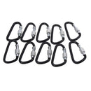10 D Aluminum Screw Lock Carabiner Hook Keychain Keyring Camping Climbing G1Y8