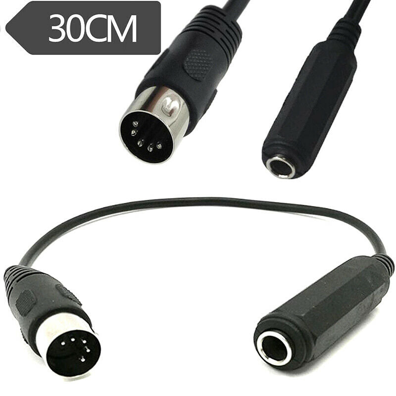 Stereo Audio Extension Cable MIDI 5-Pin Monoprice 6.35mm 1/4 Inch Female TRSFT