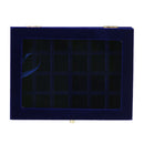 Velvet Glass Jewelry Display Box Tray Holder Storage Box Organizer