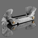 Metric Imperial Stainless Steel Thread Gauge Screw Pitch Gauge for Measure XBU