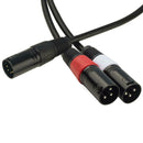 5 Pin Male To Dual 3 Pin Female XLR Audio Microphone Mic Stereo Cable