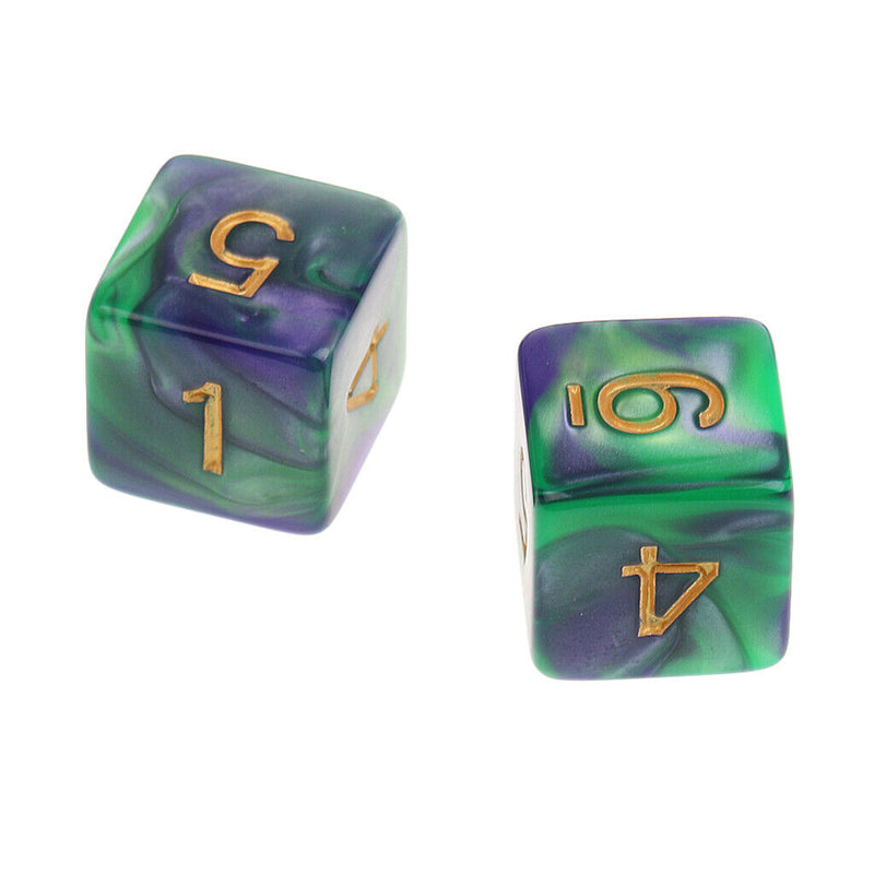 10pcs 6 Sided Dice D6 Polyhedral Dice for Dungeons and Dragons Table Games