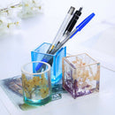 2x Silicone Square Round Pen Brush Holder Mold for Soap Pen Holder Craft DIY