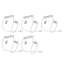 5 Pack Clear Replacement Coil Audio Tube for Two-Way Radio Audio Headset