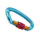 3x D Shaped Carabiner Clip Mountaineering Screw Lock Aluminum Alloy Buckle