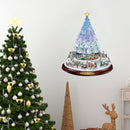 Christmas Tree Glass Showcase Waterproof Wall Crystal Window Stickers (A) A