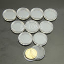10 Pcs 22mm Coin Storage Cases Clear Round Capsules Holder Round Plastic Useful