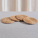 4Pc Natural Water Gourd Woven Placemat Round Woven Rattan Table Mat Water G