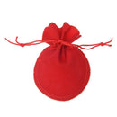 20 Red Velvet Oval Ring Earrings Wedding Present Gift Favor Bag Pouch M6H3