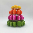 4 Tiers Round Macaron Tower Stand Macaroons Display Rack Holder Baby Shower H4E7