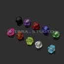 200Pcs 4mm Variety Of Colors Mixed Acrylic Bicone Bead Spacer Crafts In Bulk