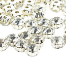 100pcs Rhinestone Loose Faceted Beads Wedding Embellishment Scrapbooking 7mm