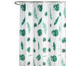 Green Tropical Plants Shower Curtain Bathroom Waterproof Polyester Shower C