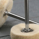 2Pcs 25mm Cloth Wheel Polishing Buffing 3mm Shank for Rotary Tool White