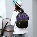 Star Sky Print Mommy Maternity Backpacks Nursing Baby Nappy Bags (Purple) SN9F