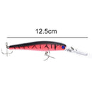 1pc 12.5cm/14g fishing lures big minnow crank baits with wobblers bass hooks FT