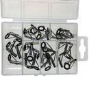 30Pcs Fishing Rod Tips Repair Kit 3.0-4.5Mm Ceramic Ring Diy Eye Set Saltwa N4V2