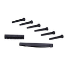 6 Bridge Pins + saddle + bridge saddle Bone for Acoustic Guitar black color HK1