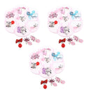 7 Pairs Girls Clip-on Earrings Jewelry Assorted Design with Clear Box for