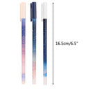 3Pcs 0.35mm Sky Starry Gel Pen Office Students Writing Stationery Signature Pens