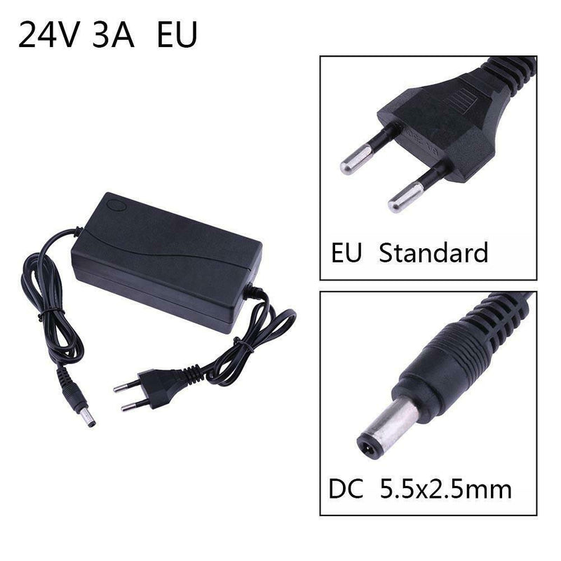 24V 3A AC to DC Power Adapter Converter 5.5*2.5mm for LED Light Belt