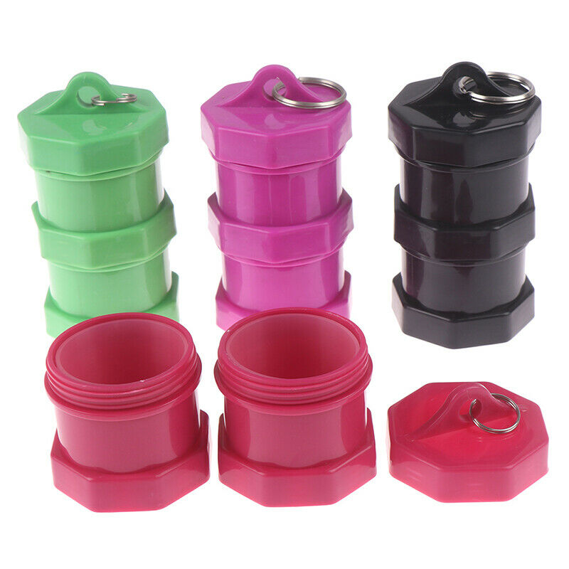 48mm Airtight Container HolderAcrylic Storage Bottle Separable Pill Box Ca&+